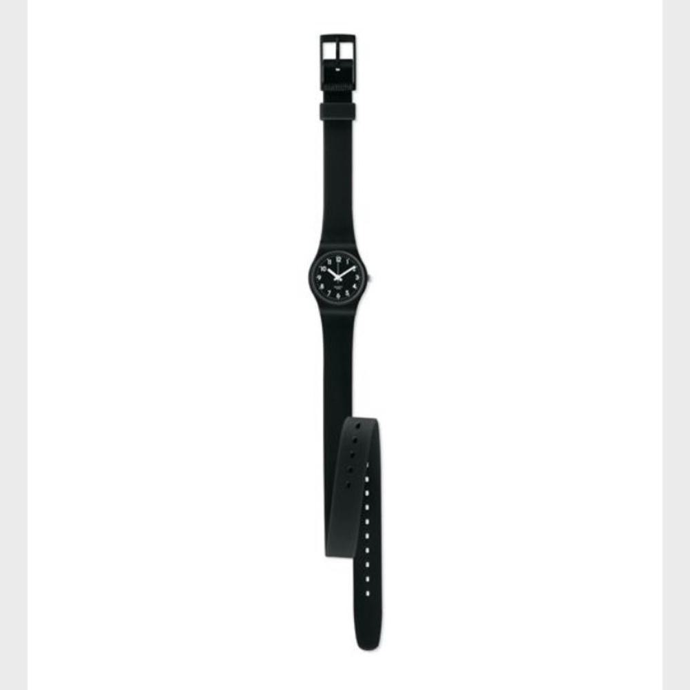 Swatch Lady Doubletour Silicone Watch -Lady Black